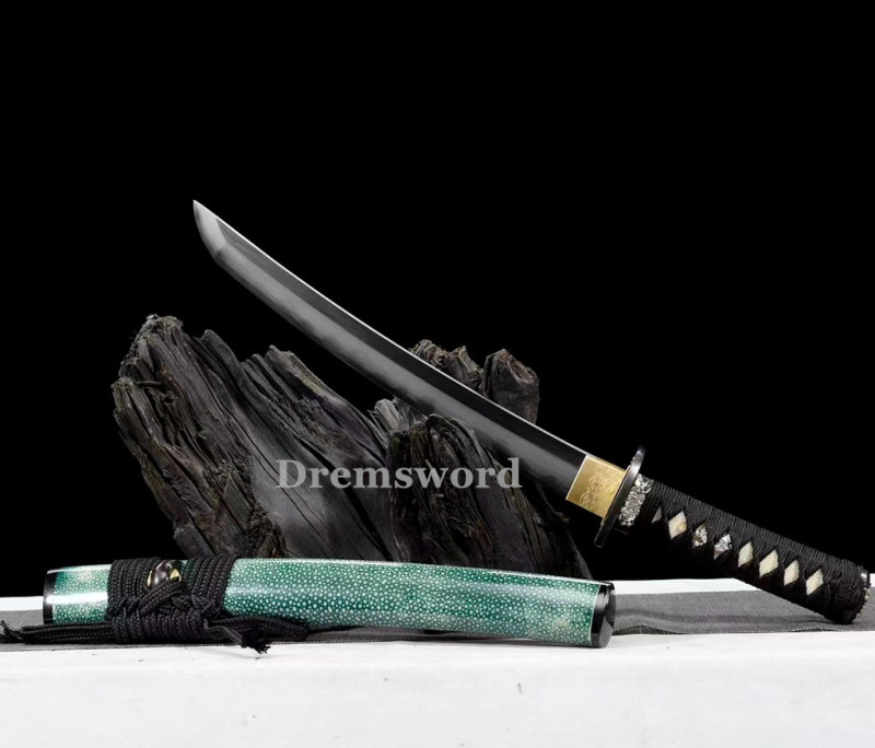 Handmade Shihozume Steel Handmade Japanese Mini Sword Knife Samurai Tanto Sharp Full Tang.Drem516.