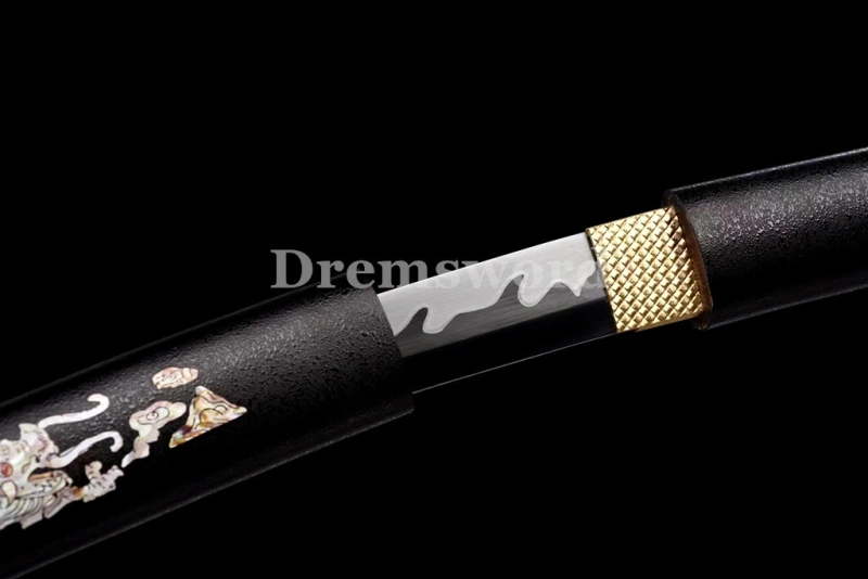 High quality Mini Tanto Japanese Samurai Sword 1095 High Carbon Steel full tang  Sharp Alloy Tsuba Drem2100.