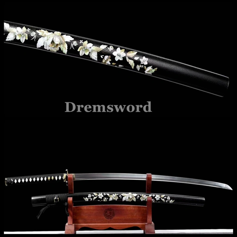 High quality katana Japanese Samurai Sword 1095 High Carbon Steel full tang battle ready sharp alloy tsuba Drem2103.