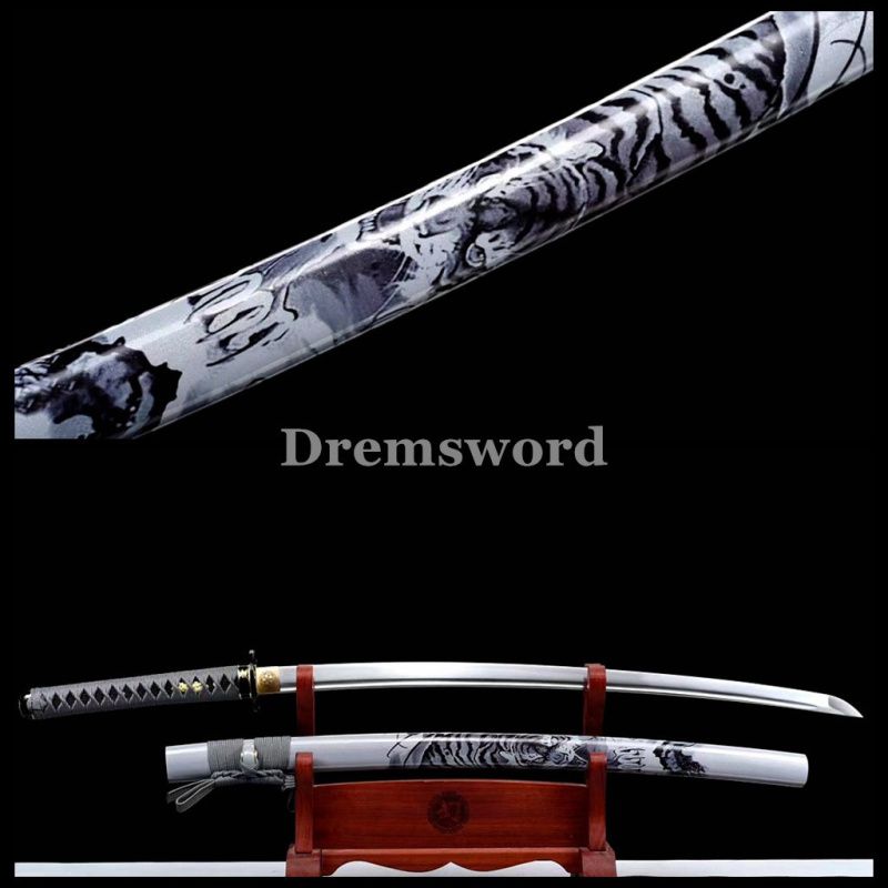 1095 High Carbon Steel  japanese sword samurai Full Tang Sword Battle Ready real sharp Drem2104.