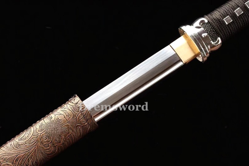 1095 High Carbon Steel Chinese Tang dynasty dao   sword (环首刀）  Full Tang Sword Battle Ready Drem296.