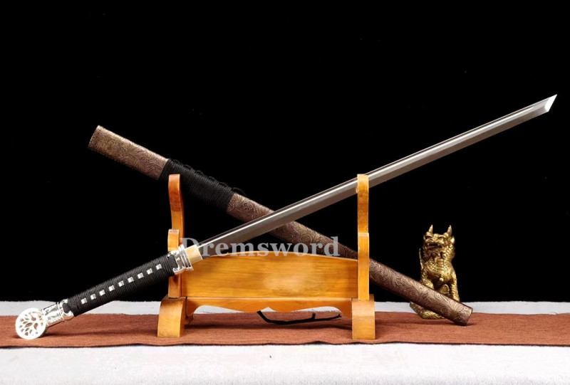 1095 High Carbon Steel Chinese Tang dynasty dao   sword (环首刀）  Full Tang Sword Battle Ready Drem296.