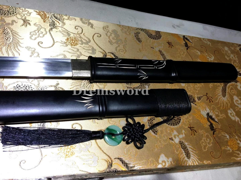 1095 High Carbon Steel Japanese Shirasaya sword samurai  Full Tang Sword Battle Ready Drem299.