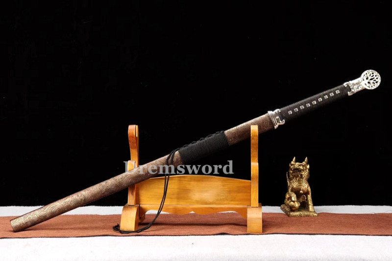 1095 High Carbon Steel Chinese Tang dynasty dao   sword (环首刀）  Full Tang Sword Battle Ready Drem296.