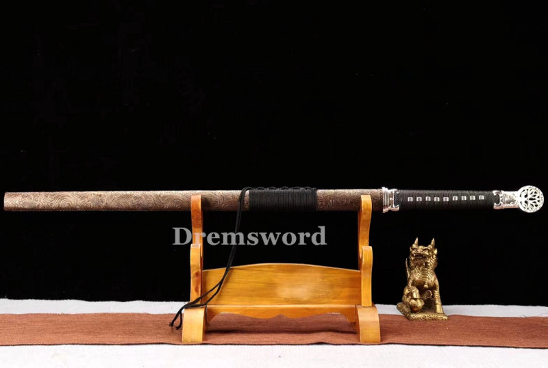 1095 High Carbon Steel Chinese Tang dynasty dao   sword (环首刀）  Full Tang Sword Battle Ready Drem296.