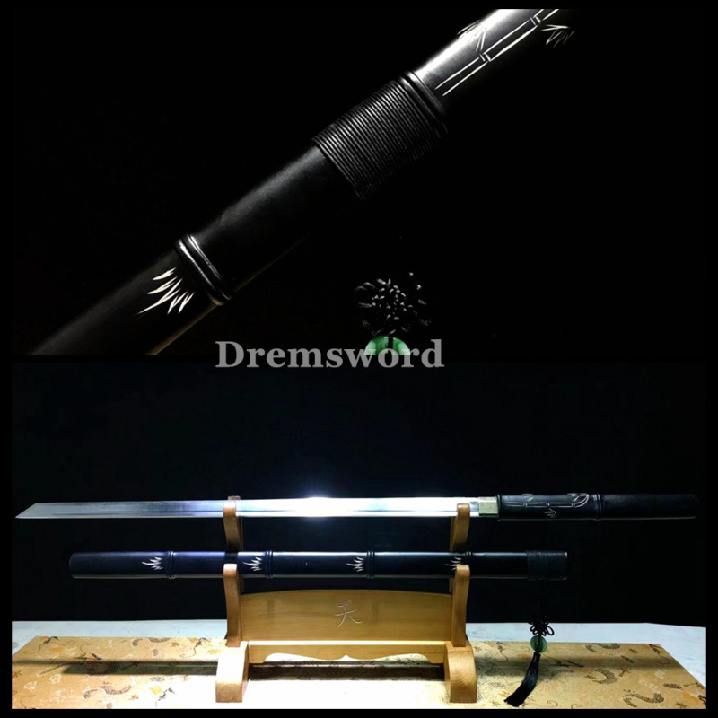 1095 High Carbon Steel Japanese Shirasaya sword samurai  Full Tang Sword Battle Ready Drem299.