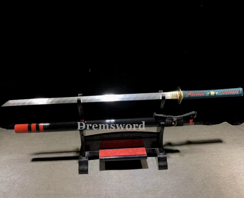 HIgh quality  folded steel Chinese Tang dyansty  Sword 唐直刀 full rayskin handle battle sharp Drem3116.