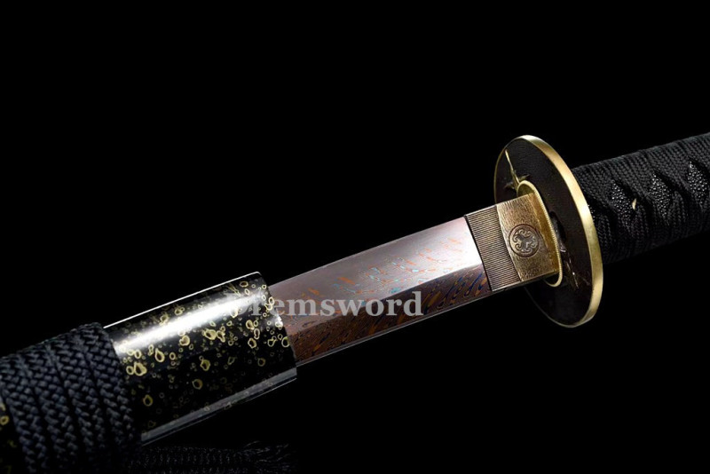 Handmade damascus folded steel sharp japanese samurai katana real sword battle ready Drem 3118.