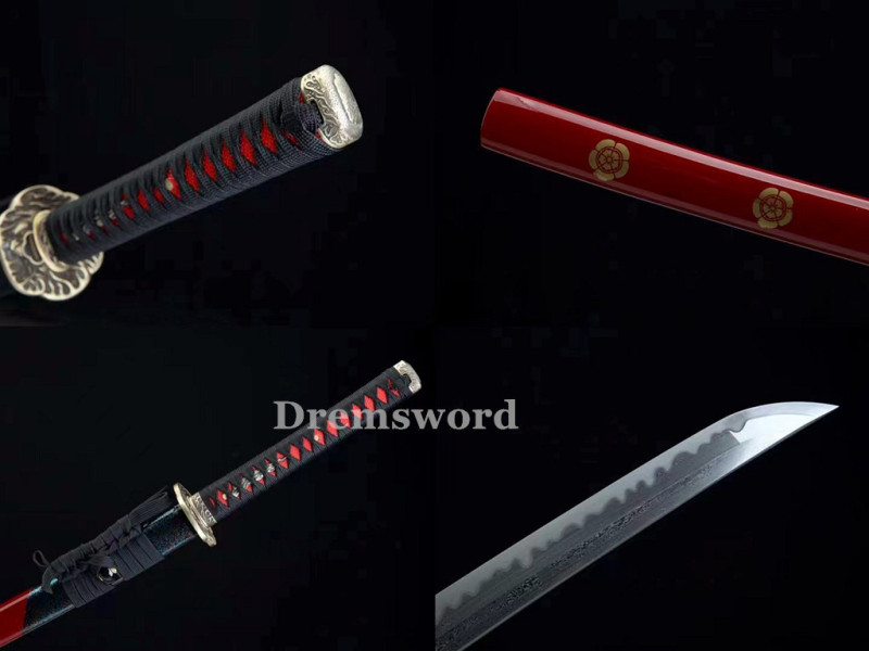 Handmade damascus folded steel sharp japanese samurai katana real sword battle ready Drem3114.