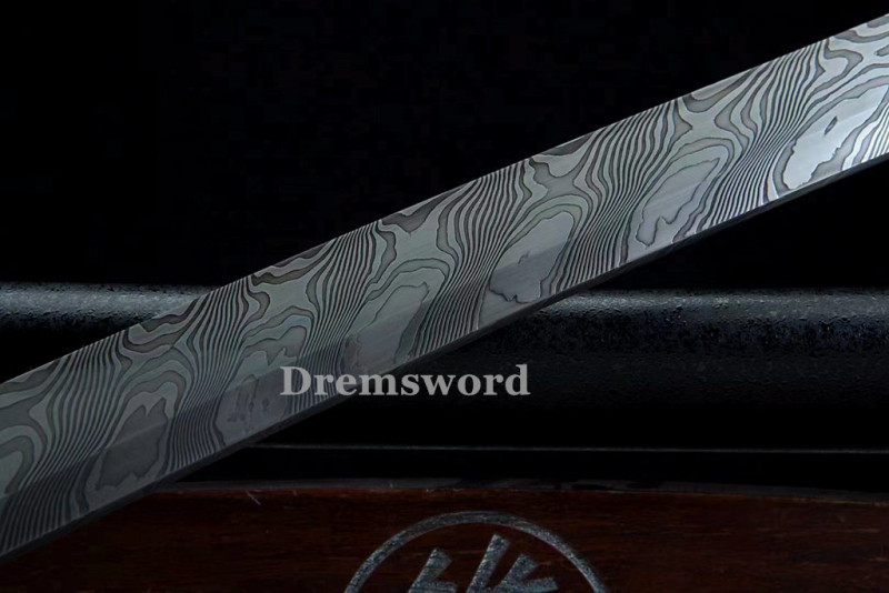 Handmade damascus folded steel sharp japanese samurai katana real sword battle ready Drem3117.