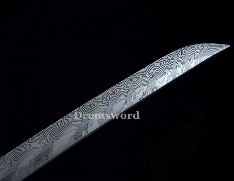 Handmade damascus folded steel sharp japanese samurai katana real sword battle ready Drem3117.