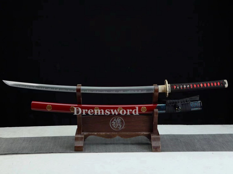 Handmade damascus folded steel sharp japanese samurai katana real sword battle ready Drem3114.