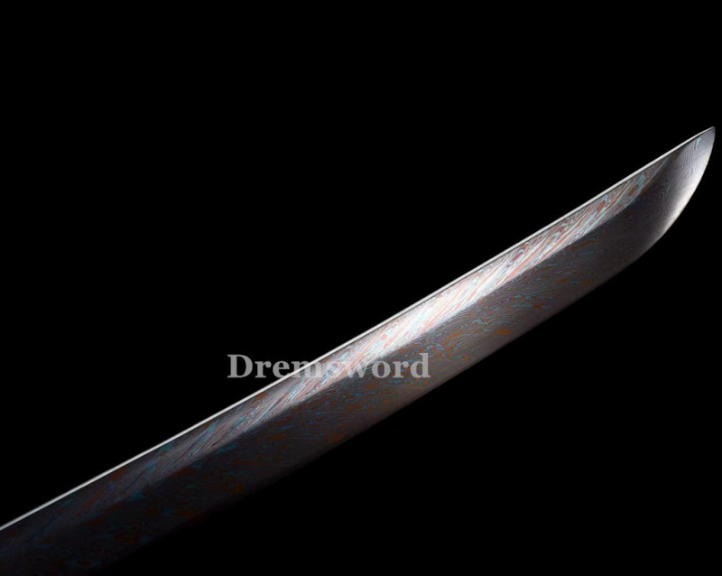 Handmade damascus folded steel sharp japanese samurai katana real sword battle ready Drem 3118.