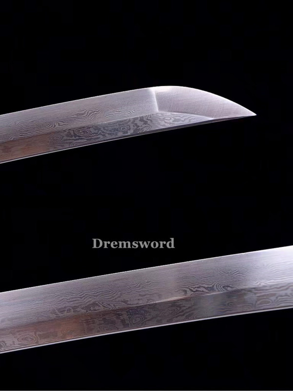 Handmade damascus folded steel sharp japanese samurai katana real sword battle ready Drem3113.