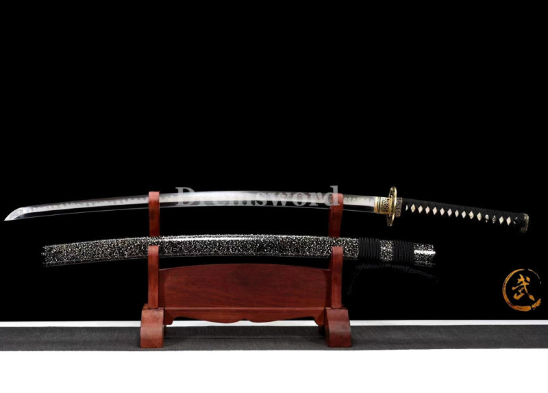 High Quality Clay tempered T10 Steel Japanese Samurai Katana Sword Real hamon full tang battle ready sharp Drem6210.