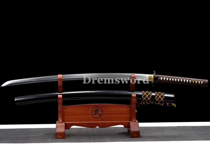 Handmade damascus folded steel sharp japanese samurai katana real sword battle ready Drem3109.