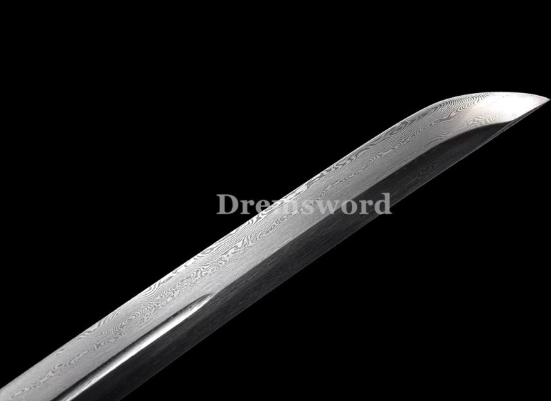 Handmade damascus folded steel sharp japanese samurai katana real sword battle ready Drem3109.