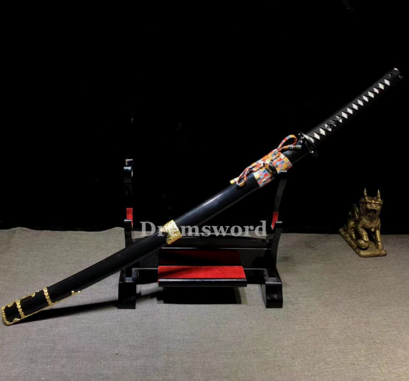 Handmade damascus folded steel sharp japanese samurai katana real sword battle ready Drem3110.