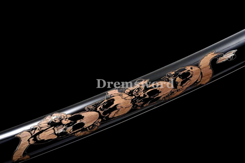 Handmade damascus folded steel sharp japanese samurai katana real sword battle ready Drem3109.