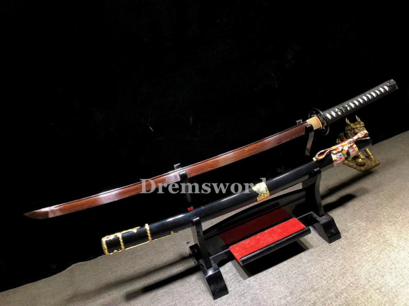 Handmade damascus folded steel sharp japanese samurai katana real sword battle ready Drem3110.