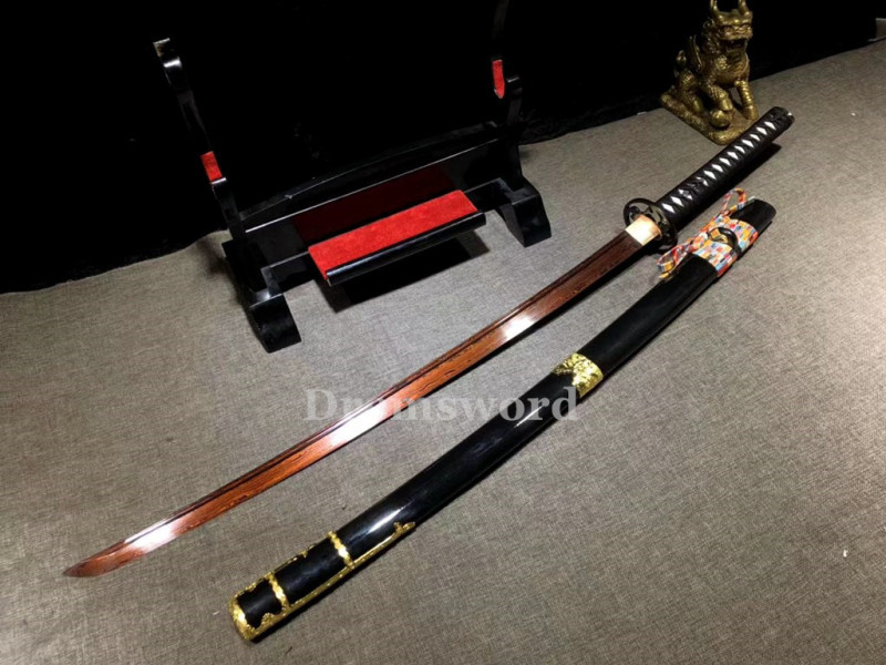 Handmade damascus folded steel sharp japanese samurai katana real sword battle ready Drem3110.