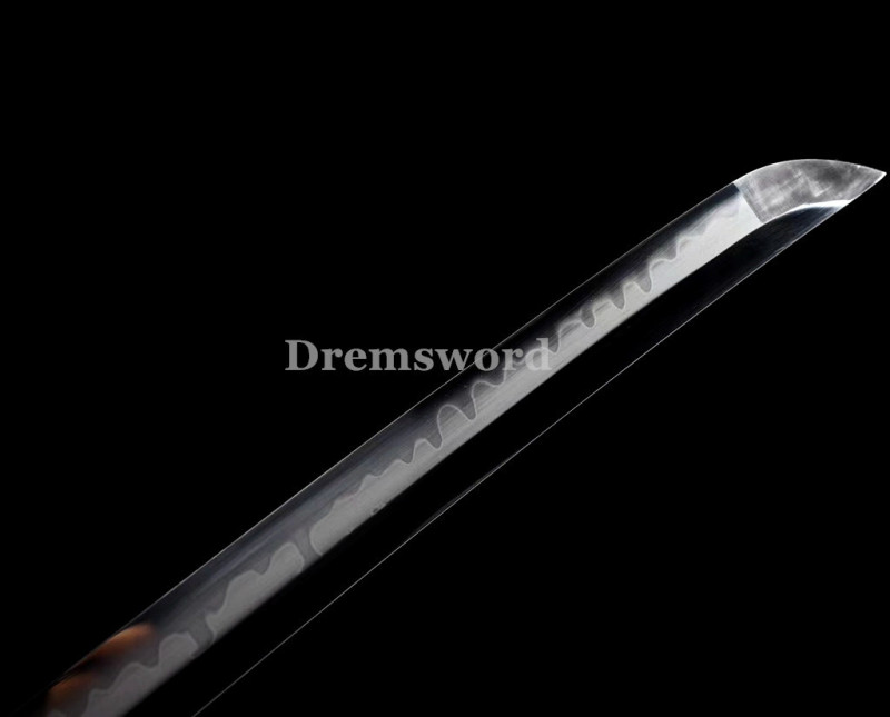 High Quality Clay tempered T10 Steel Japanese Samurai Katana Sword Real hamon full tang battle ready sharp Drem6210.