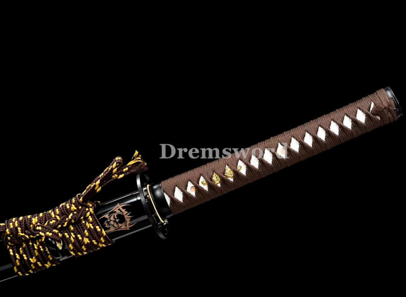 Handmade damascus folded steel sharp japanese samurai katana real sword battle ready Drem3109.