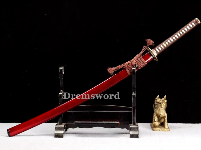 1095 High quality  Carbon Steel  Japanese Sword Samurai Full Tang Sword Battle Ready Real Sharp Drem288.