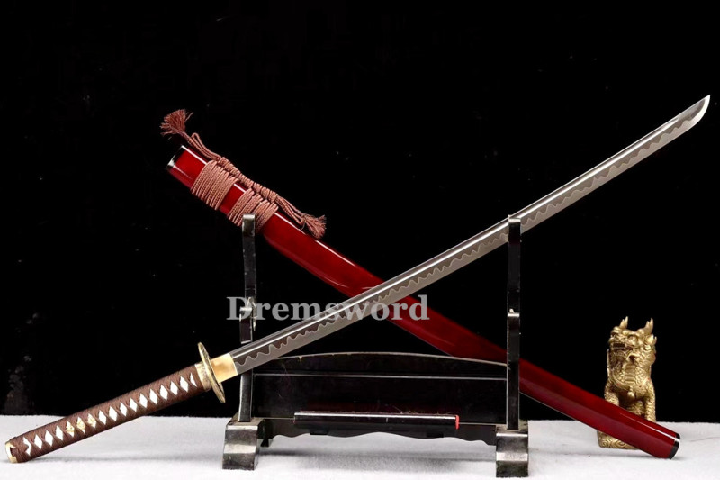 1095 High quality  Carbon Steel  Japanese Sword Samurai Full Tang Sword Battle Ready Real Sharp Drem288.