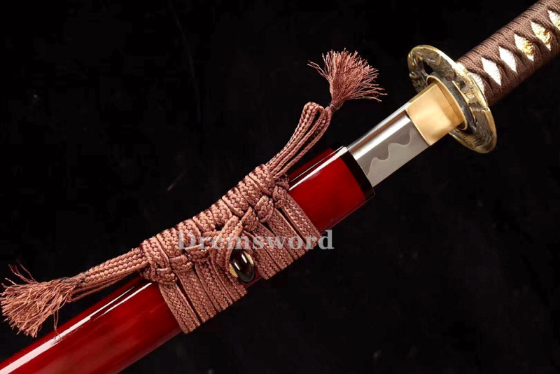 1095 High quality  Carbon Steel  Japanese Sword Samurai Full Tang Sword Battle Ready Real Sharp Drem288.