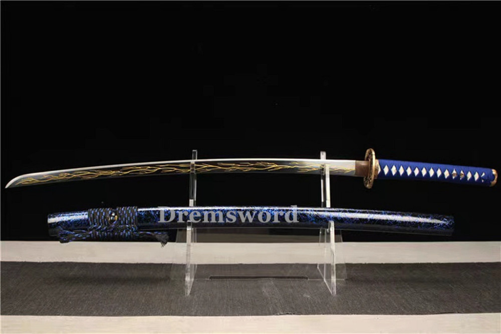 1095 High Carbon Steel  Japanese Sword Samurai Full Tang Sword Battle Ready Real Sharp Drem289.
