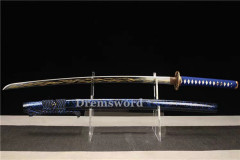 1095 High Carbon Steel Japanese Samurai Sword Full Tang blue Sword Battle Ready blade blade Shinogi Zukuri Real Sharp