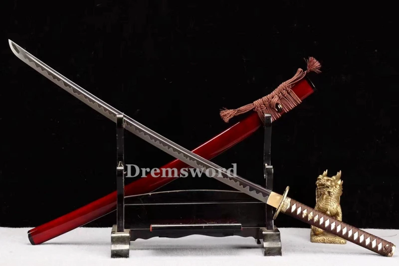 1095 High quality  Carbon Steel  Japanese Sword Samurai Full Tang Sword Battle Ready Real Sharp Drem288.