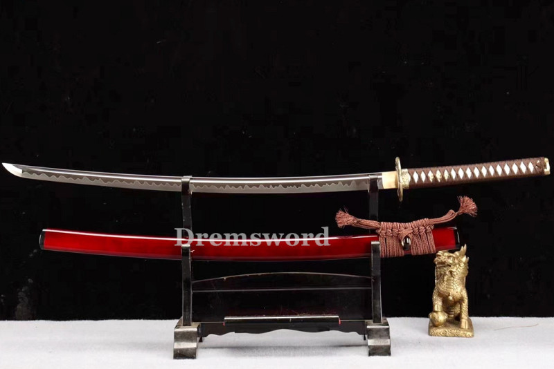 1095 High quality  Carbon Steel  Japanese Sword Samurai Full Tang Sword Battle Ready Real Sharp Drem288.