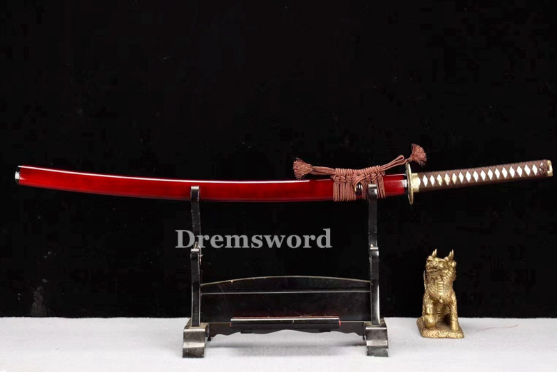 1095 High quality  Carbon Steel  Japanese Sword Samurai Full Tang Sword Battle Ready Real Sharp Drem288.