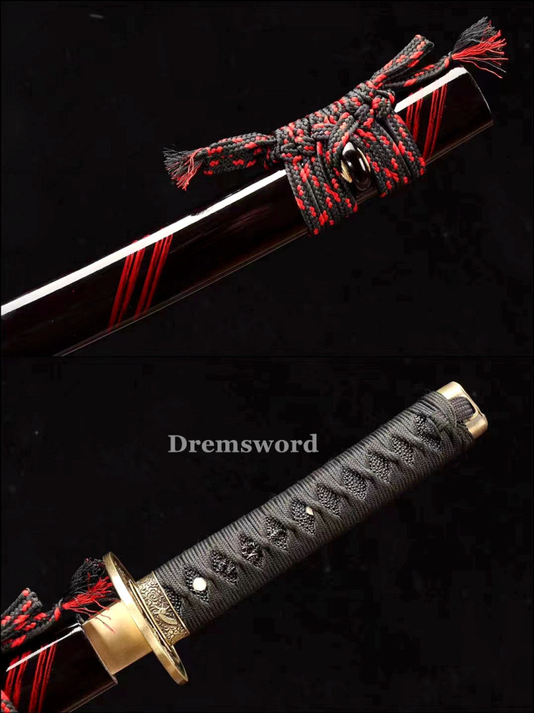 Handmade damascus folded steel  japanese samurai Wakizashi battle ready sharp real sword Drem3102.
