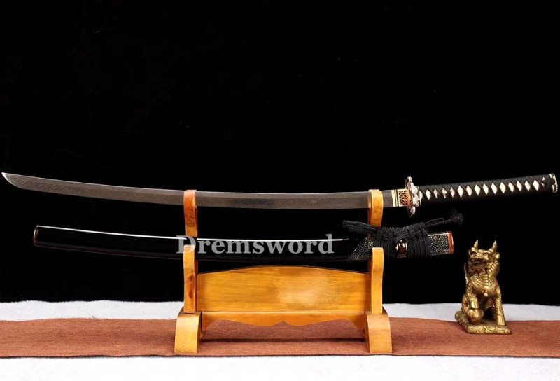 Handmade damascus folded steel  japanese samurai katana battle ready sharp real sword Drem3103.