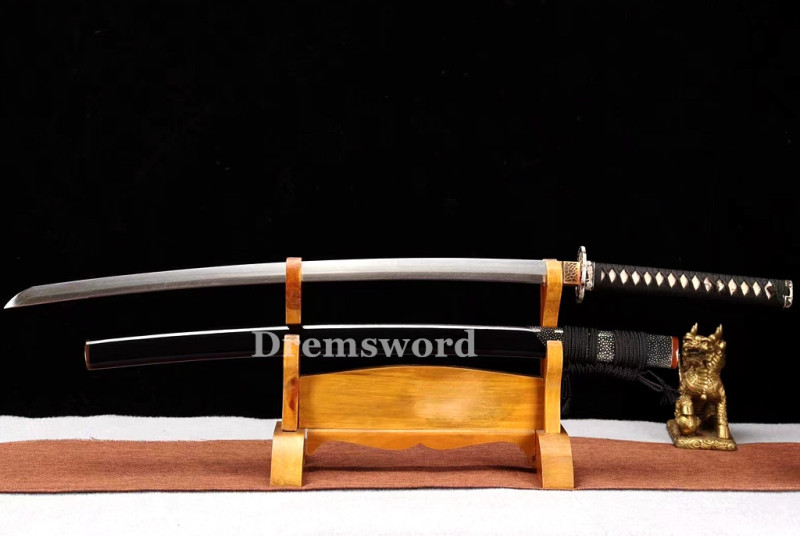 Handmade damascus folded steel  japanese samurai katana battle ready sharp real sword Drem3103.