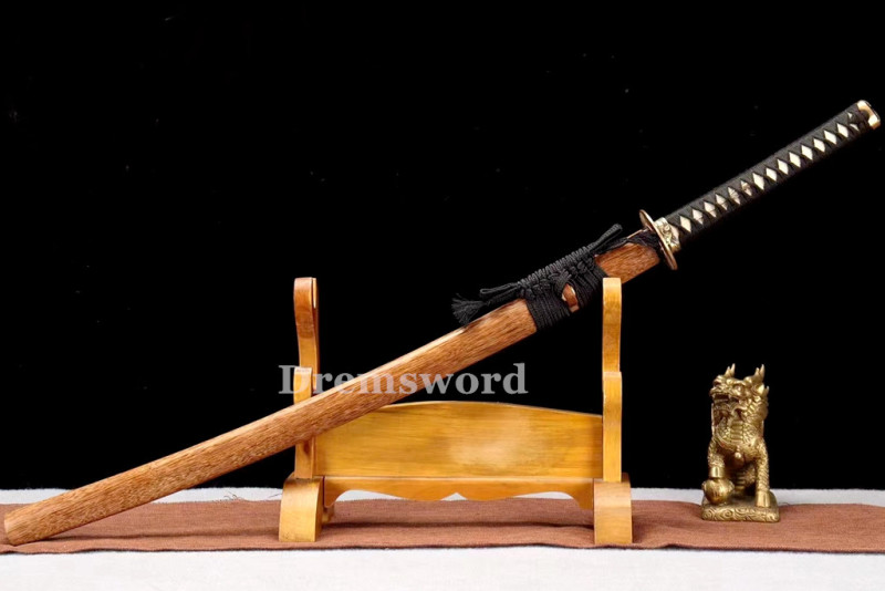 Handmade damascus folded steel sharp japanese samurai katana battle ready real sword Drem3104.