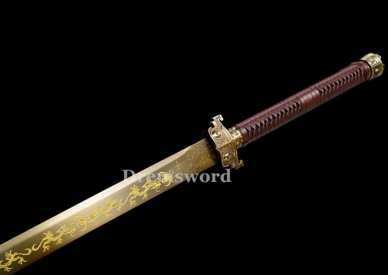 1095 High Carbon Steel  Chinese Tang dynasty dao 唐横刀Sword Full Tang Sword Battle Ready Real Sharp.Drem-V3101.