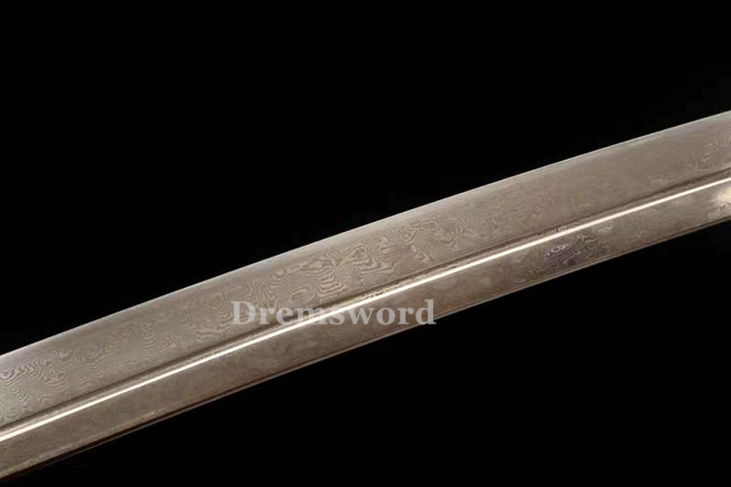 Handmade damascus folded steel  japanese samurai katana battle ready sharp sword  real Drem399.