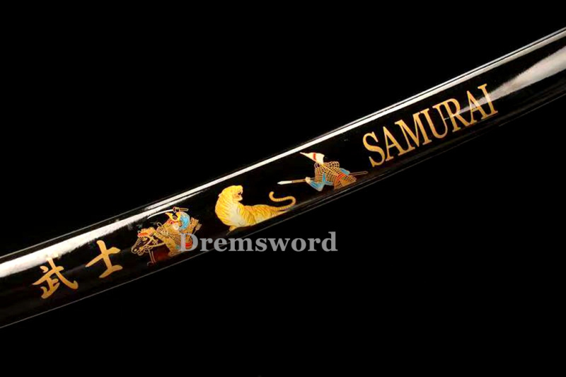 Handmade damascus folded steel  japanese samurai katana battle ready sharp sword  real Drem399.