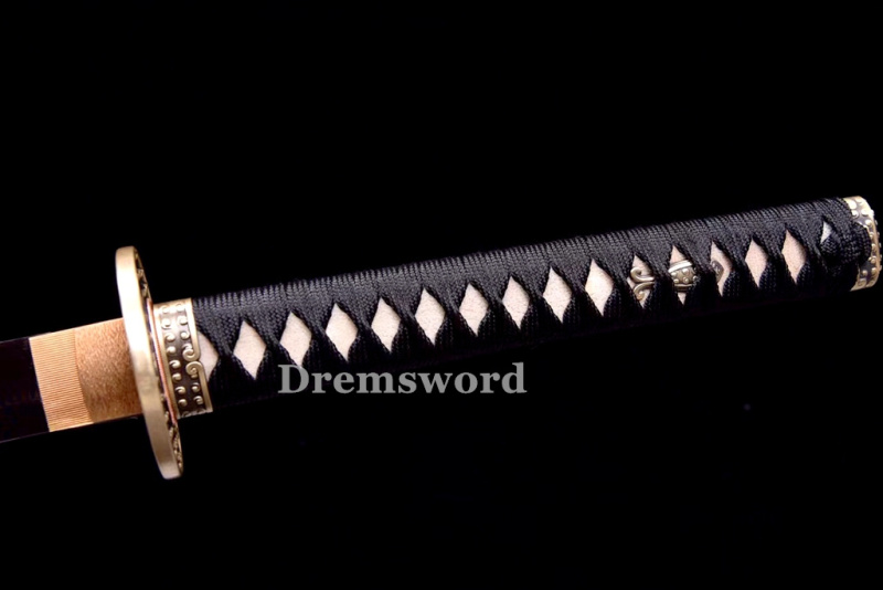 Handmade damascus folded steel  japanese samurai katana battle ready  real sharp sword  Drem397.