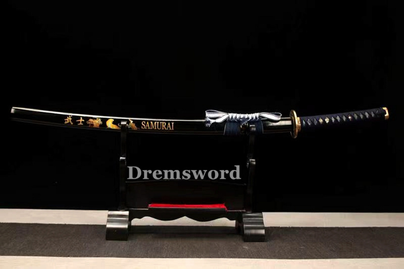 Handmade damascus folded steel  japanese samurai katana battle ready sharp sword  real Drem399.