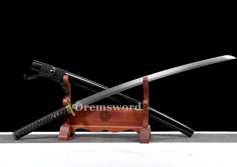 Handmade damascus folded steel  japanese samurai katana battle ready sharp sword  real Drem398.