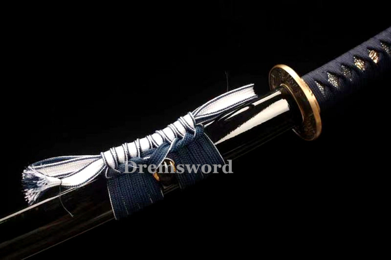 Handmade damascus folded steel  japanese samurai katana battle ready sharp sword  real Drem399.