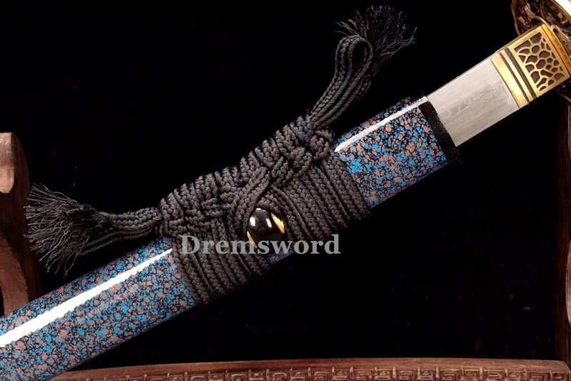 Handmade damascus folded steel  japanese samurai katana battle ready sharp sword  real Drem3101.