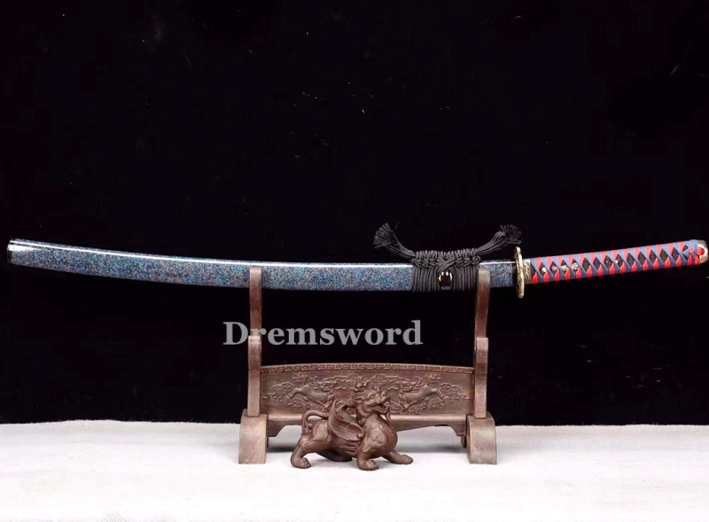 Handmade damascus folded steel  japanese samurai katana battle ready sharp sword  real Drem3101.