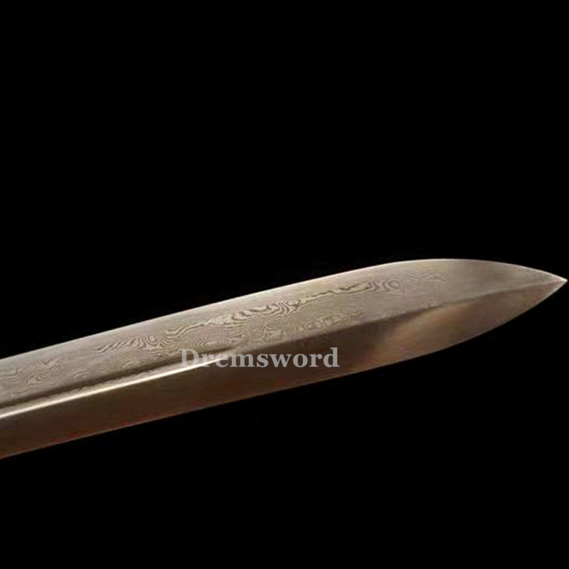 Handmade damascus folded steel  japanese samurai katana battle ready sharp sword  real Drem399.