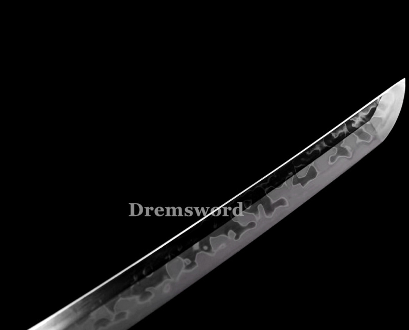 High Quality Clay tempered T10 Steel Japanese Samurai Katana Sword Real hamon full tang battle ready sharp Drem6208